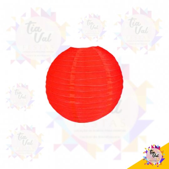 LUMINÁRIA JAPONESA VERMELHA MÉDIA