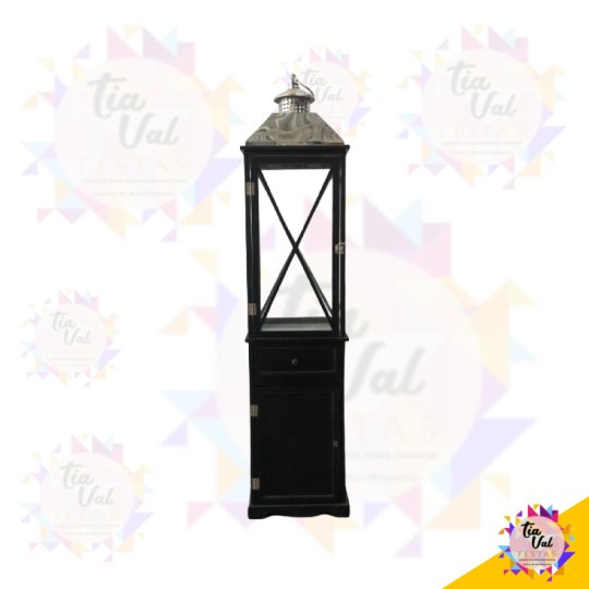 LUMINARIA - LANTERNA - PRETA - GRANDE - 31 X 1,33