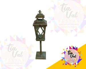 Foto de LUMINARIA - LANTERNA - VERDE  - MADEIRA - 82 CM