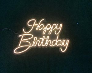 Foto de LETREIRO ACRILICO HAPPY BIRTHDAY  - LUZ AMARELA - QUENTE -  LED45 X 60