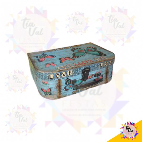 MALETA AZUL CLARO C/ BORBOLETA G