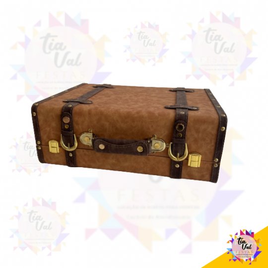 MALETA COURO GRANDE - BEGE - 30 X 40