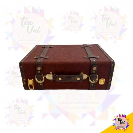 MALETA COURO GRANDE - VINHO - 30 X 40