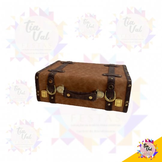 MALETA COURO PEQUENA - BEGE - 25 X 35