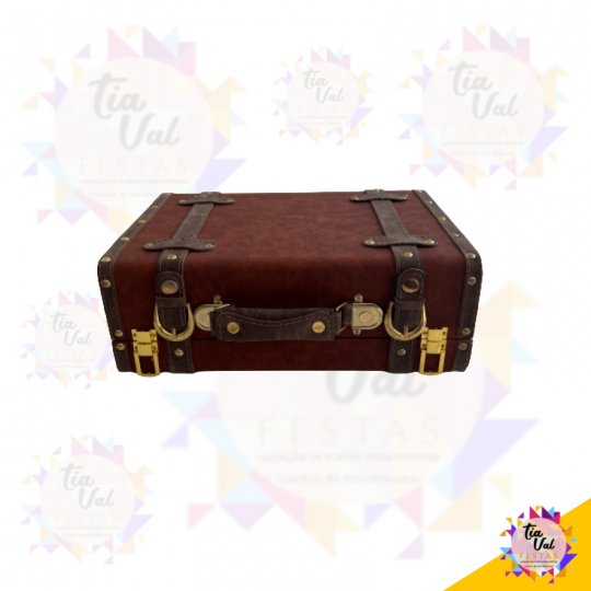 MALETA COURO PEQUENA - VINHO - 25 X 35