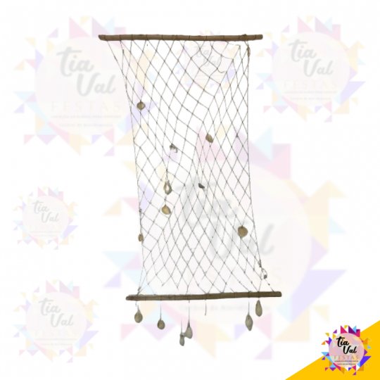 MARINHEIRO REDE COM CONCHAS BRANCA NA PONTA