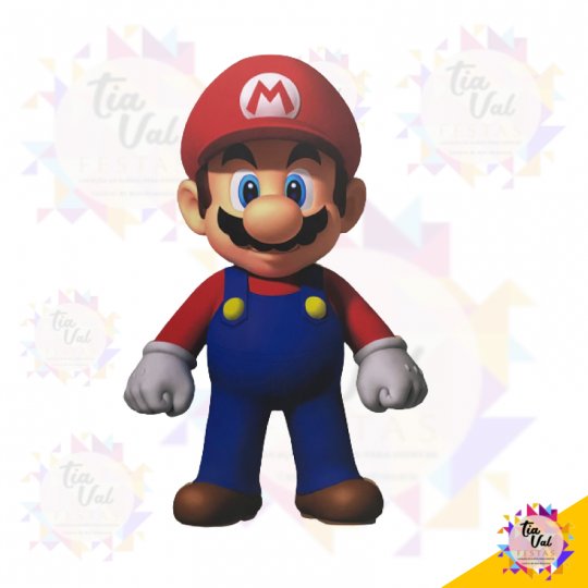 FIGURA MARIO - MARIO BROSS - MDF ADESIVADO 84CM X 34CM