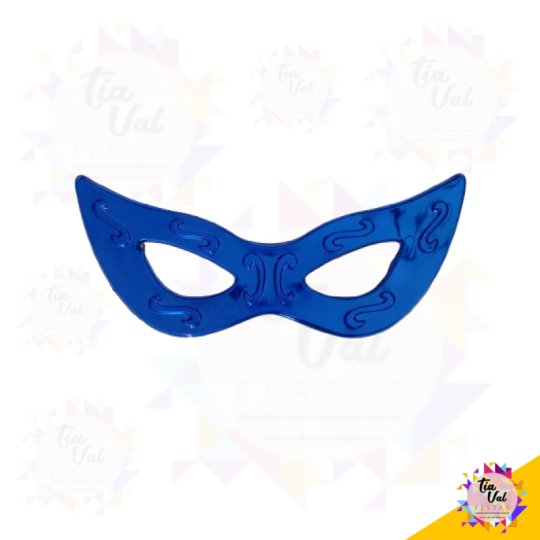 MASCARA AZUL - PLASTICO - 74 CM X 30 CM - CARNAVAL