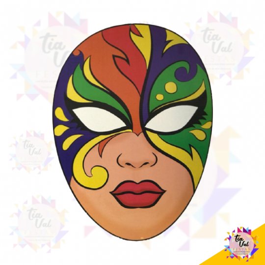 MASCARA CARNAVAL PIERROT (PAPELÃO)