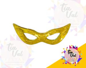 Foto de MASCARA DOURADA - PLASTICO - 74 CM X 30 CM  - CARNAVAL