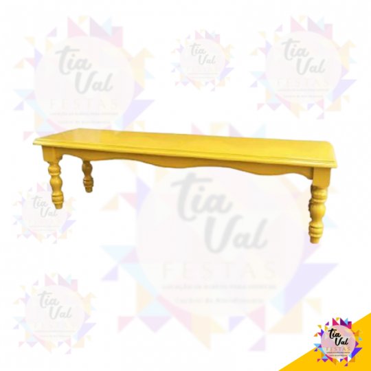 MESA AMARELA RETANGULAR BAIXA