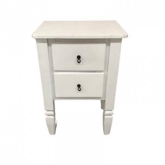 MESA APARADOR 02 GAVETAS BRANCO