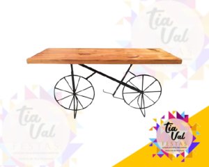 Foto de MESA RETANGULAR BICICLETA -FERRO PRETO 1,50M X 0,58 CM