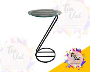 Foto de Mesa bistrô c/ tampo de vidro (PRETA)