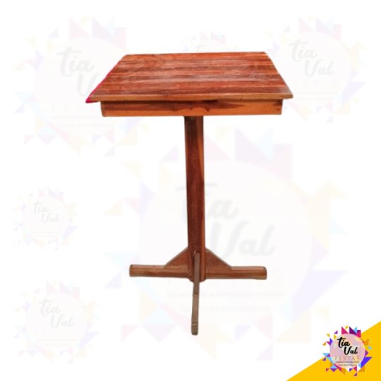 MESA BISTRÔ DE MADEIRA QUADRADA - BAR