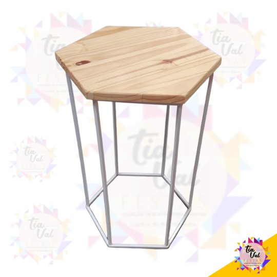 MESA BRANCA - FERRO MADEIRA GG 87 CM ALT