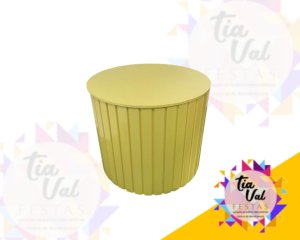 Foto de MESA CILINDRO RIPADA AMARELO - PEQUENO