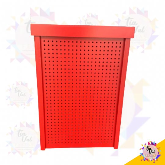 MESA CUBO VERMELHA MEDIA PEGBOARD