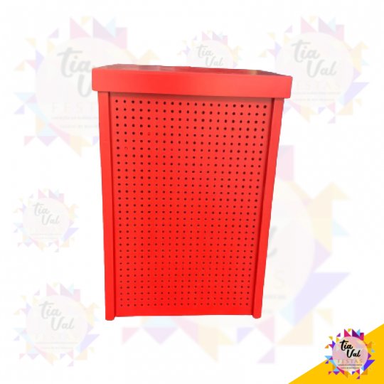 MESA CUBO VERMELHA PEQUENA PEGBOARD