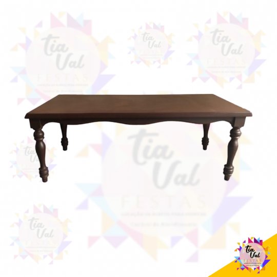 MESA DE MADEIRA RETANGULAR CERA 2,20 M X 1 M