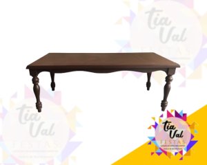 Foto de MESA DE MADEIRA RETANGULAR CERA 2,20 m x 1 m