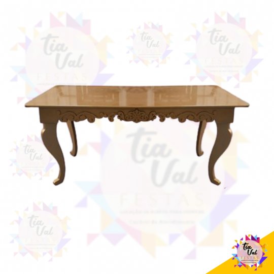 MESA DOURADA RETANGULAR 1,80 M