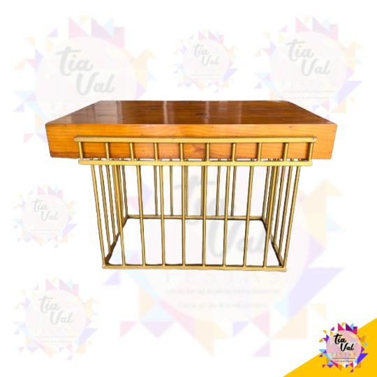 MESA DOURADA TRILHO 1,20 MX 80CM