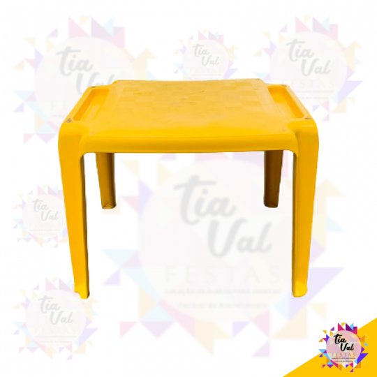 MESA RETANGULAR INFANTIL - AMARELA  -  PLASTICO - 45 X 55CM