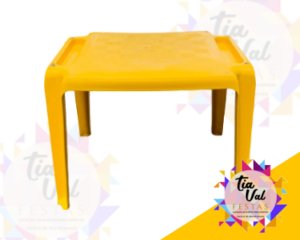 Foto de MESA INFANTIL AMARELA RETANGULAR - PLASTICO