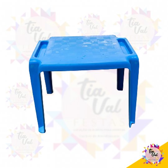 MESA RETANGULAR INFANTIL - AZUL  -  PLASTICO - 45 X 55CM