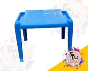 Foto de MESA INFANTIL AZUL RETANGULAR - PLASTICO