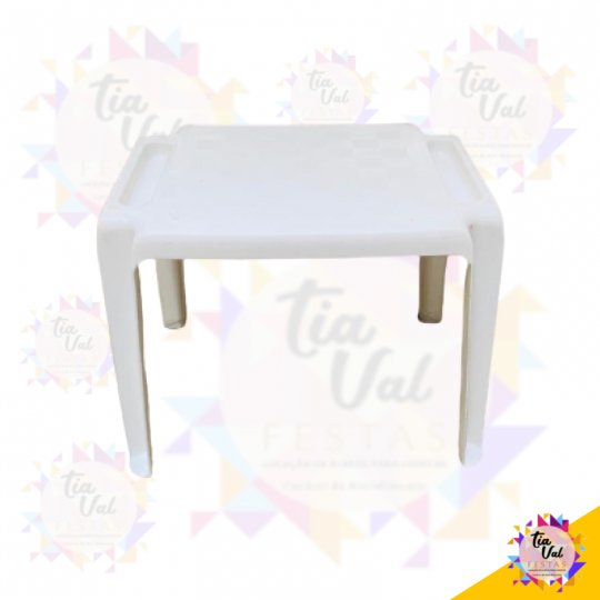 MESA INFANTIL BRANCA RETANGULAR -PLASTICO