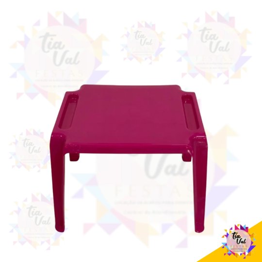 MESA RETANGULAR INFANTIL - PINK -  PLASTICO - 45 X 55CM
