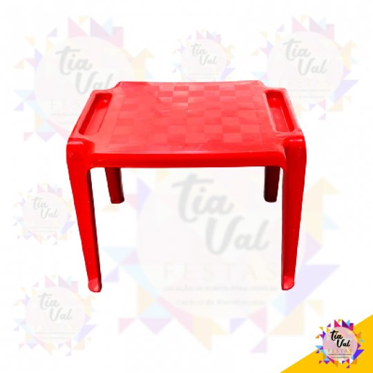 MESA RETANGULAR INFANTIL - VERMALHA  -  PLASTICO - 45 X 55CM