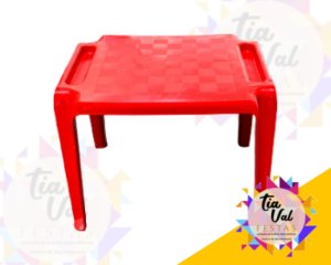 Foto de MESA INFANTIL VERMELHA RETANGULAR - PLASTICO