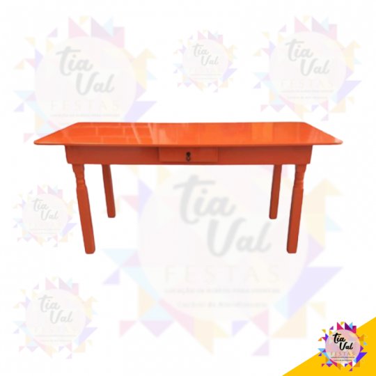 MESA LARANJA RETANGULAR