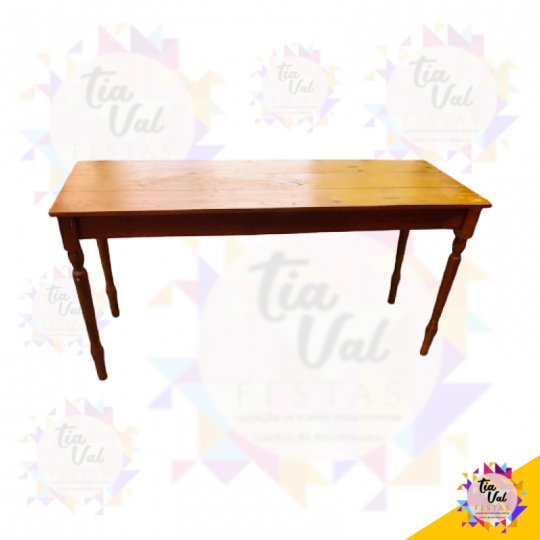 MESA MADEIRA RUSTICO PE TORNEADO 1,60 X 0,60CM