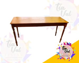 Foto de MESA MADEIRA RUSTICO PE TORNEADO 1,60  X 0,60CM