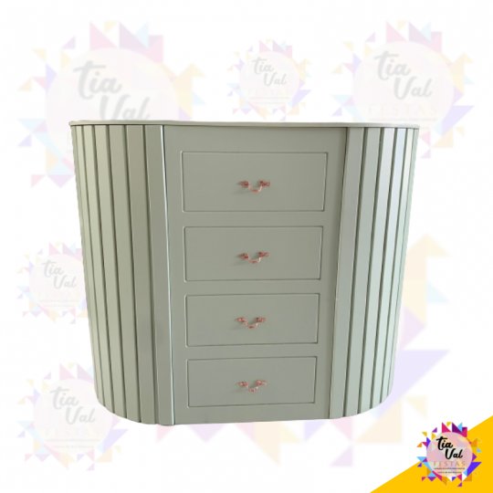 MESA OVAL VERDE * NÃO DESMONTA*