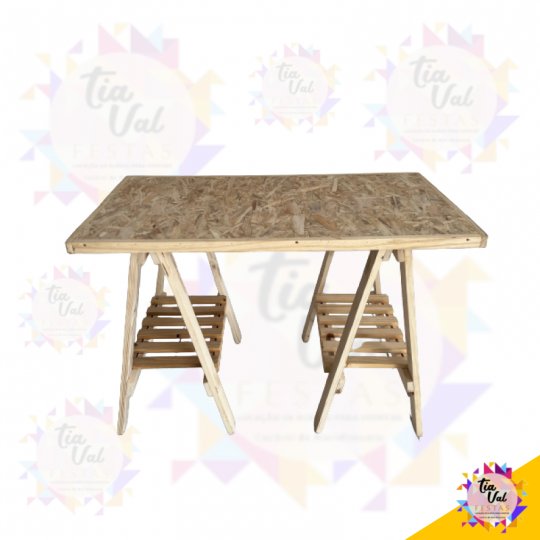MESA CAVALETE PINUS CRUA 1,12M X 61