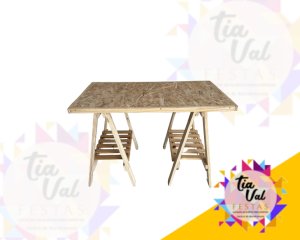 Foto de MESA CAVALETE PINUS CRUA 1,12M X 61