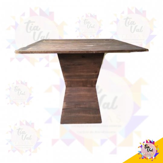 MESA QUADRADA RUSTICA 1X1M