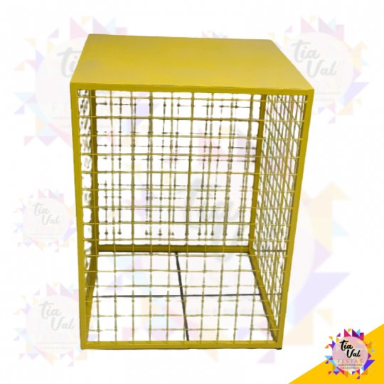 MESA QUADRADA TELADA AMARELO BEBE 0,60X 0,60G