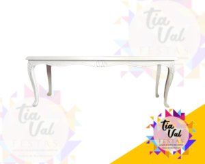 Foto de MESA RETANGULAR  LUIZ XV BRANCA 2,20 m