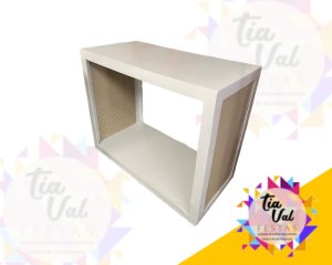 Foto de MESA RETANGULAR INDIANA PEGBOARD BRANCA C/ BEGE GRANDE