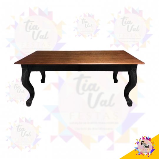 MESA RETANGULAR VERSALLES - PE PRETO 2 M**