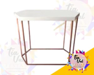 Foto de MESA SEXTAVADA  ROSE C/ BRANCO GRANDE