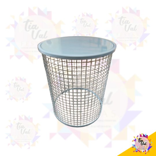 MESA TELADA AAZUL -M- 50 CM DIAM X 60 CM ALTURA