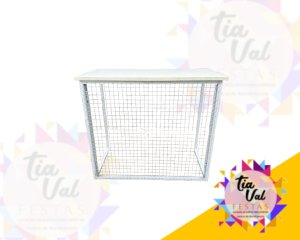 Foto de MESA TELADA BRANCA - MEDIA - TAMPO BRANCO - DESMONTÁVEL