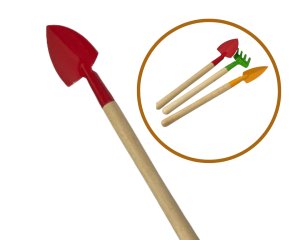 Foto de MINE PA DECORATIVA - VERMELHA - JARDIM 20 CM